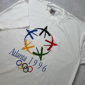 Vintage Atlanta 1996 Olympics Single Stitch‎ T Shirt Oneita Power-T XL